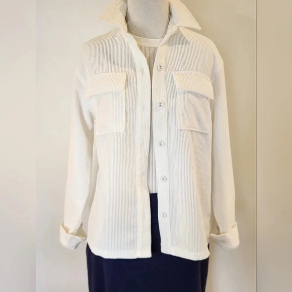 || PRINCESS POLLY || white shacket - Picture 2 of 6